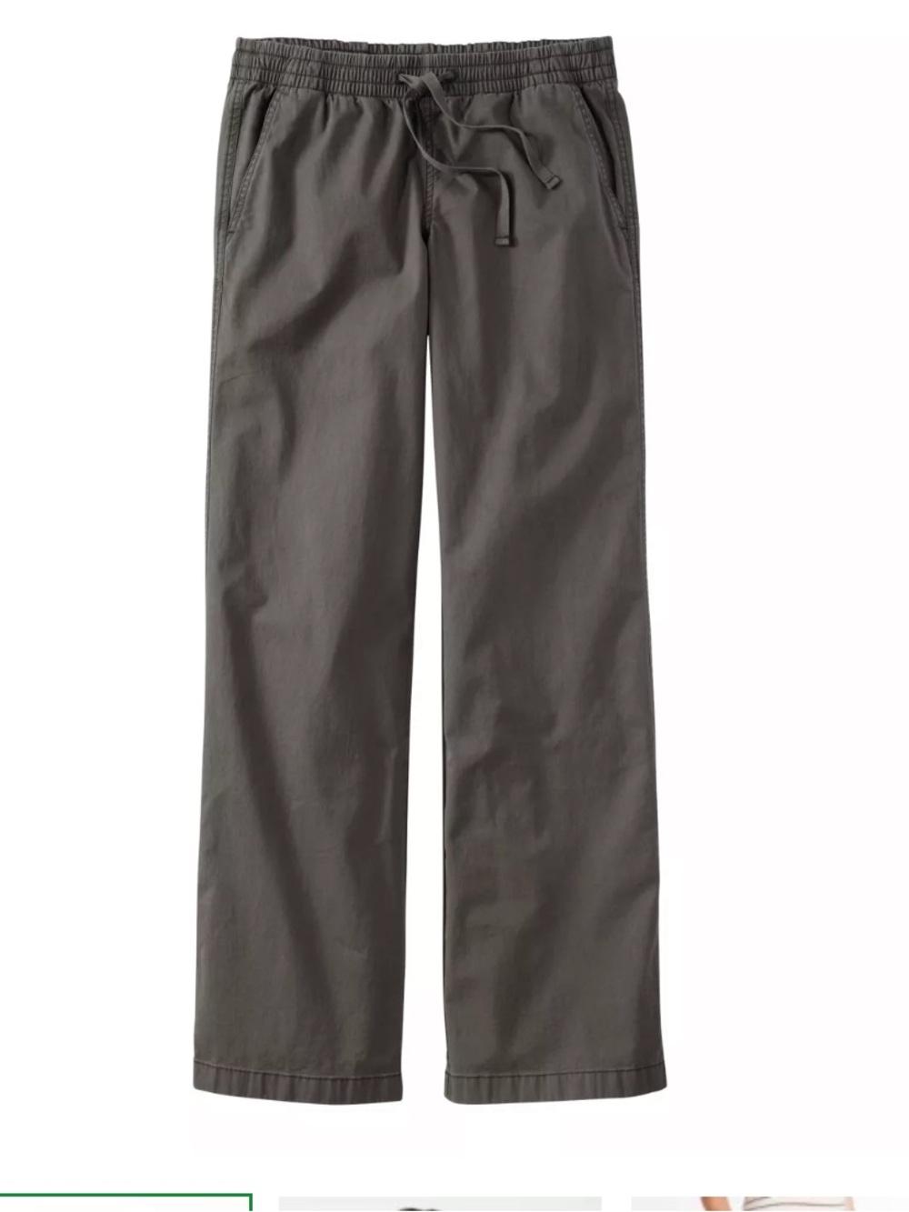 LL Bean Lakewashed Pull-On Mid-Rise Wide Leg